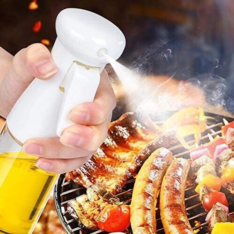 Oil Sprayer for Cooking Air Fryer Olive Oil Mister - BPA-Free PET Spray Bottle, 210ml Large Fan Mist, Easy Clean, Leak-Proof Design for Healthy Meals