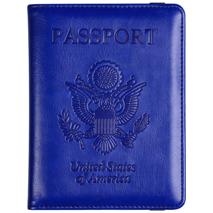 RFID Blocking Leather Passport Holder – Slim Wallet Cover with Card Slots for Men & Women | Airport Must-Have Organizer Travel Essentials