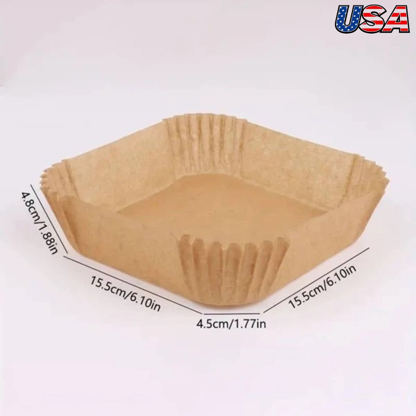 Air Fryer Paper Liner Disposable Non-Stick Steamer Mat for Cooking 8 Inch/50Pcs