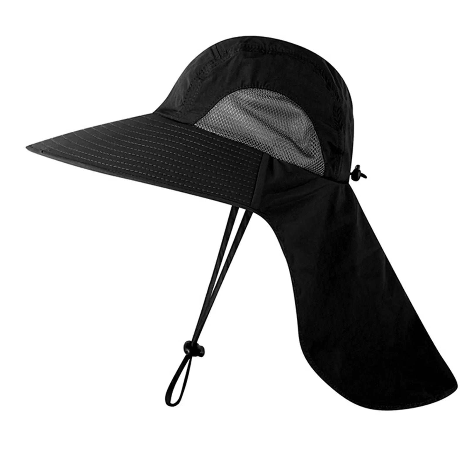 Wide Brim Sun Hat with Neck Flap UV Protection Hiking Fishing Cap Men Women US