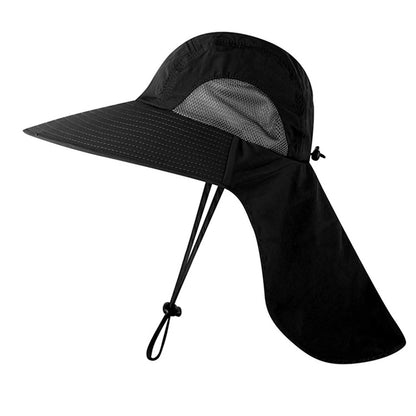 Wide Brim Sun Hat with Neck Flap UV Protection Hiking Fishing Cap Men Women US