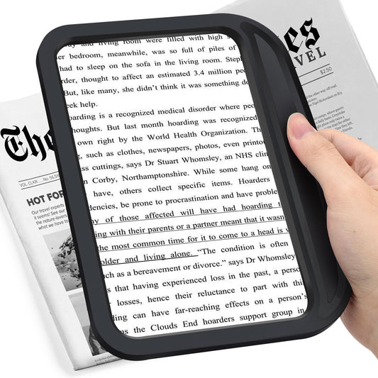 5X Full Page Magnifier – Handheld Magnifying Glass for Low Vision, Clear & Comfortable for Reading | TikTok Essential for Seniors & Hobbyists