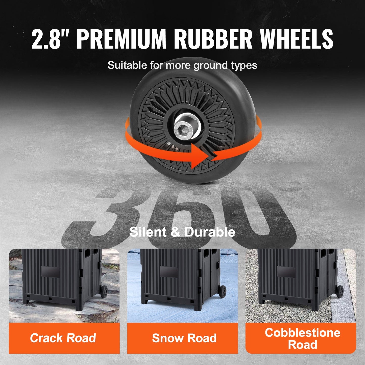 Folding Shopping Cart Foldable Utility Cart 80 Lbs Telescoping Handle