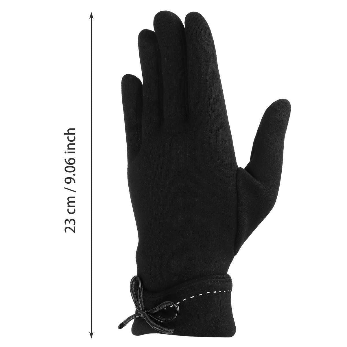 Women’s Warm Cashmere Touchscreen Gloves – Thick, Soft Winter Fleece Gloves for Texting, Typing, Cycling, Stylish Gift for Ladies