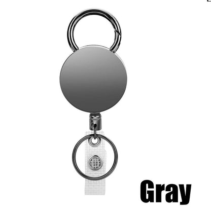 Retractable Badge Reel ID Card Holders Heavy Duty with Belt Clip Key Ring 2Packs