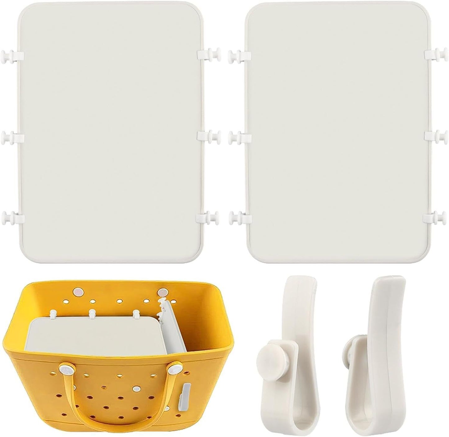 Divide Space Divider for Bogg Bag Accessories 2 PCS Organizer Tray with 2 12X9Inch White