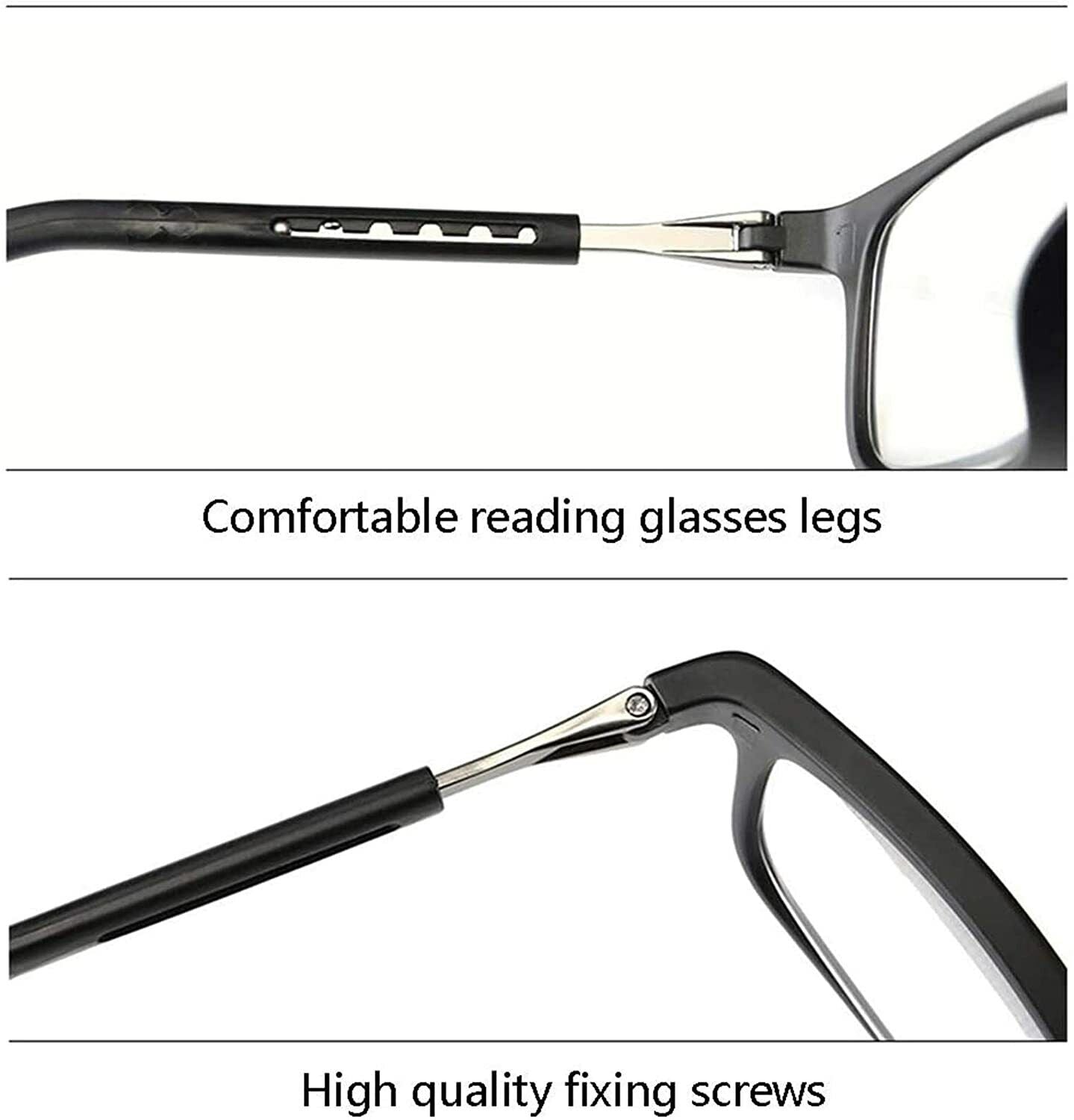 Hanging Folding Magnetic Reading Eyeglasses Glasses Front Click Connect Neck USA
