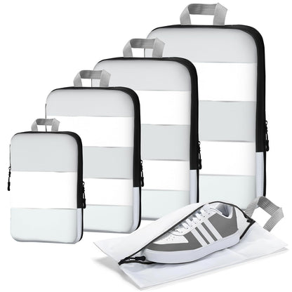 Compression Packing Cubes, 5-Piece Set Travel Organizer Boxes, Compressible Lugg