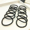 elastics, Thick Hair Ties - Strong Hold Black Ponytail Holders for Women & Men, No Breakage, Stretchy & Durable, Perfect for Everyday & Formal 