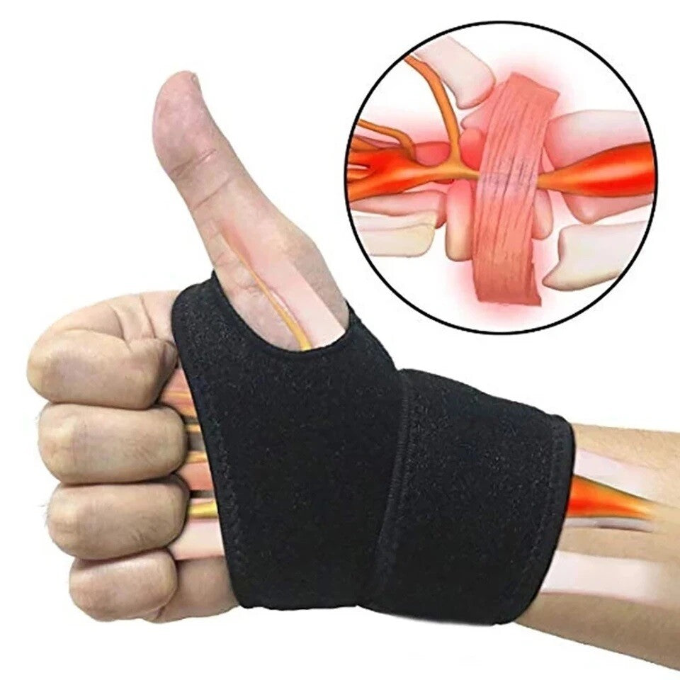Wrist Brace Sports Band Wrap Adjustable Support Gym Strap Carpal Tunnel Bandage