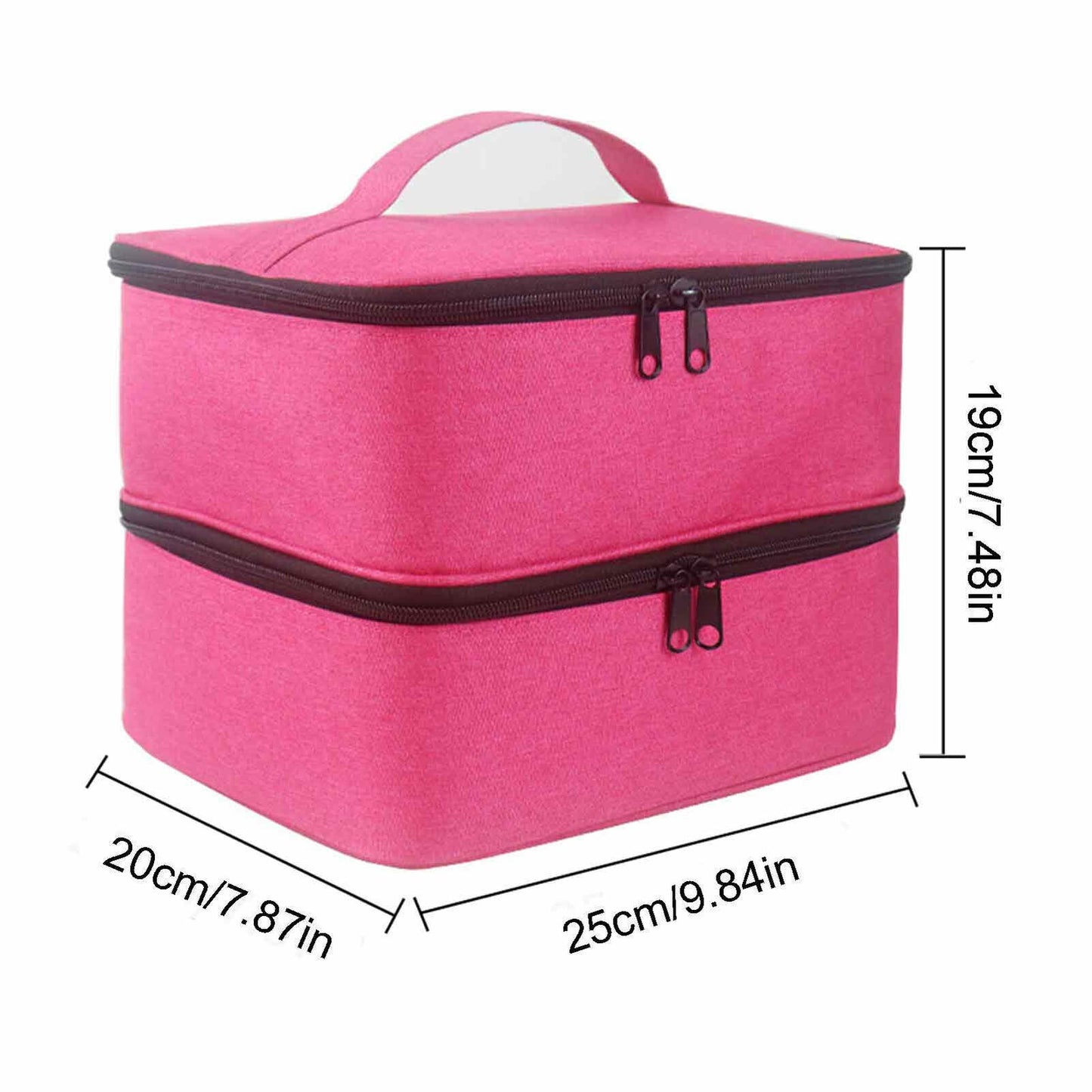 Adjustable Divider Nail Polish Carrying Case Bag Storage Organizer Pockets for Manicure Accessories