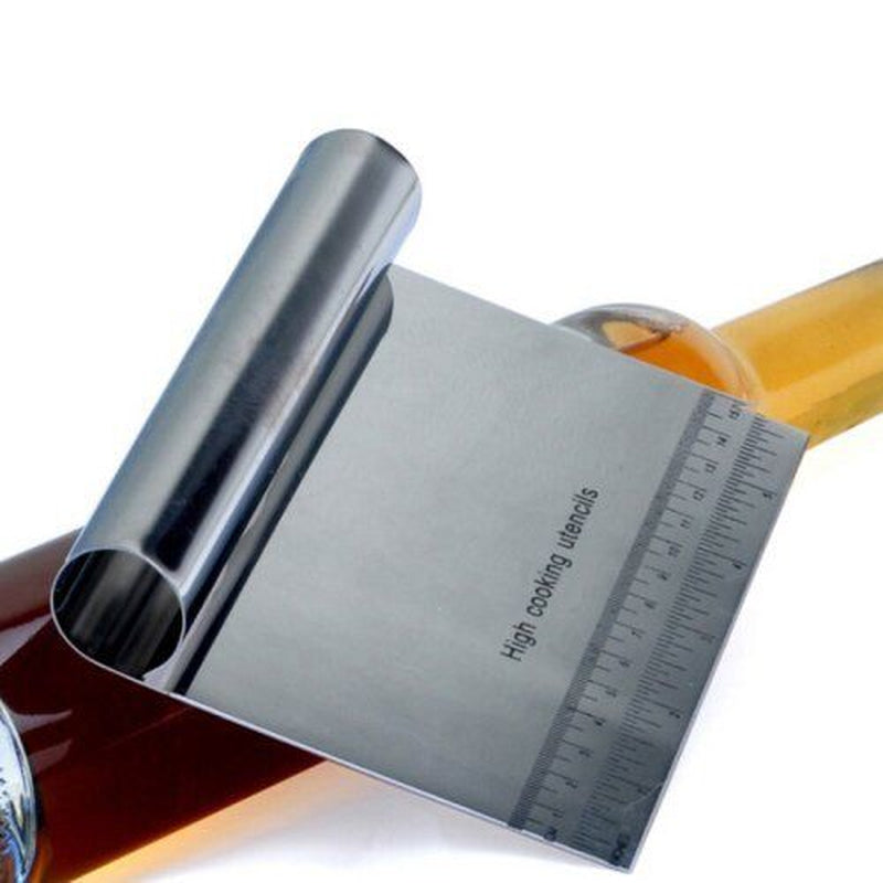 Stainless Steel Pizza Dough Scraper Cutter-Kitchen Flour Pastry Cake Baking Tool