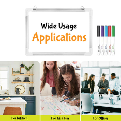 Dry Erase Board for Wall, 15"X12" Hanging Whiteboard with Double-Sided Lap Board