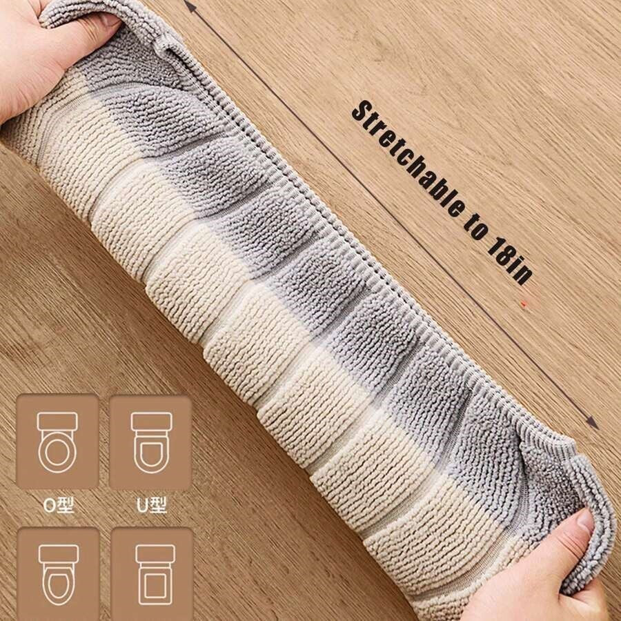 Cozy Bathroom Soft Thicker Stretchable Toilet Seat Cover – Washable & Warmer Cushion Mat for Cold Mornings | Viral Comfort Find