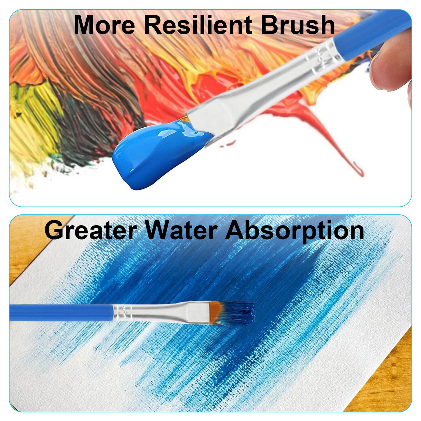 100Pcs Artist Paint Brushes Set Art Acrylic Oil Watercolour Painting Craft Model