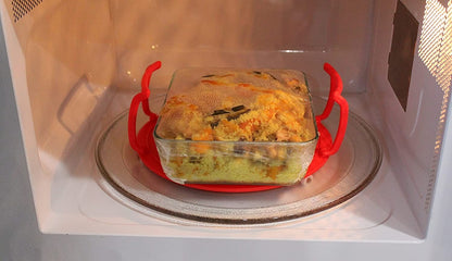 2-Tier Microwave Food Tray – Stacking Shelf, Splatter Guard & Carry Tray, Random