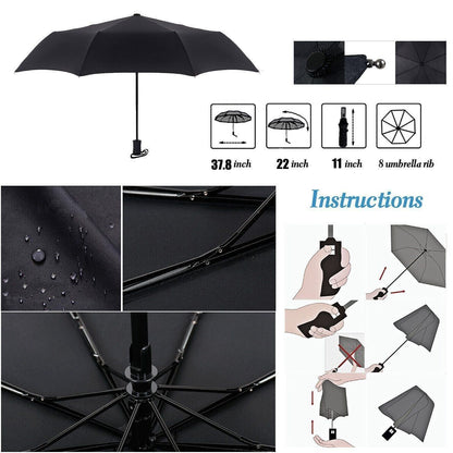 Automatic Umbrella Sun and Rain Anti-Uv Windproof 3 Folding Compact Umbrella HOT