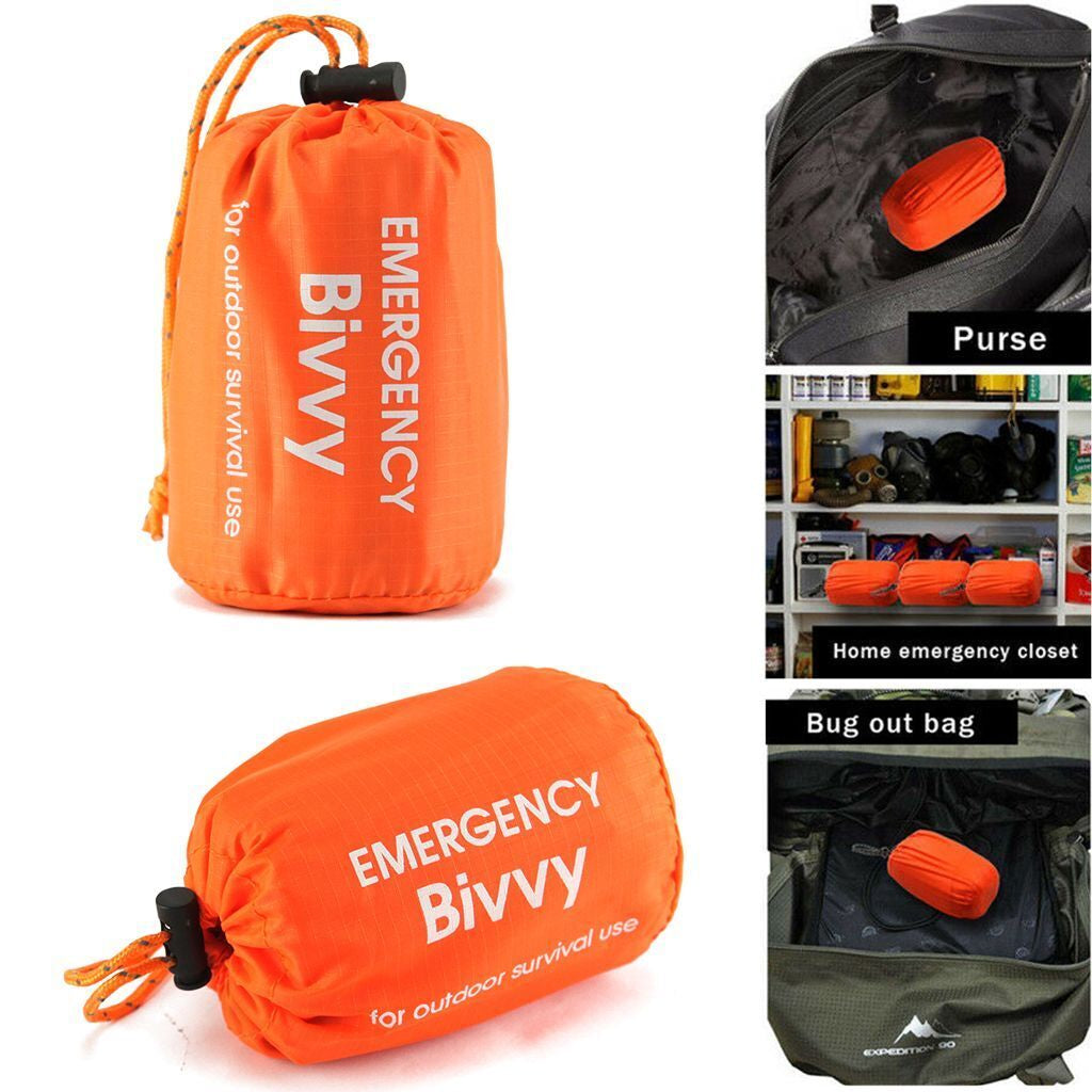Camping Thermal Sleeping Bag Emergency Survival Hiking Blanket Gear Kit Outdoor