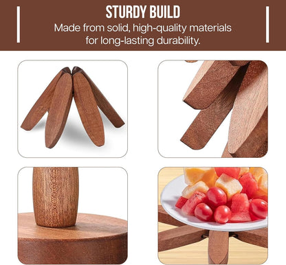 Wooden Trivets for Hot Dishes ,Tree-Shaped Trivet Set with Stand, Heat-Resistant