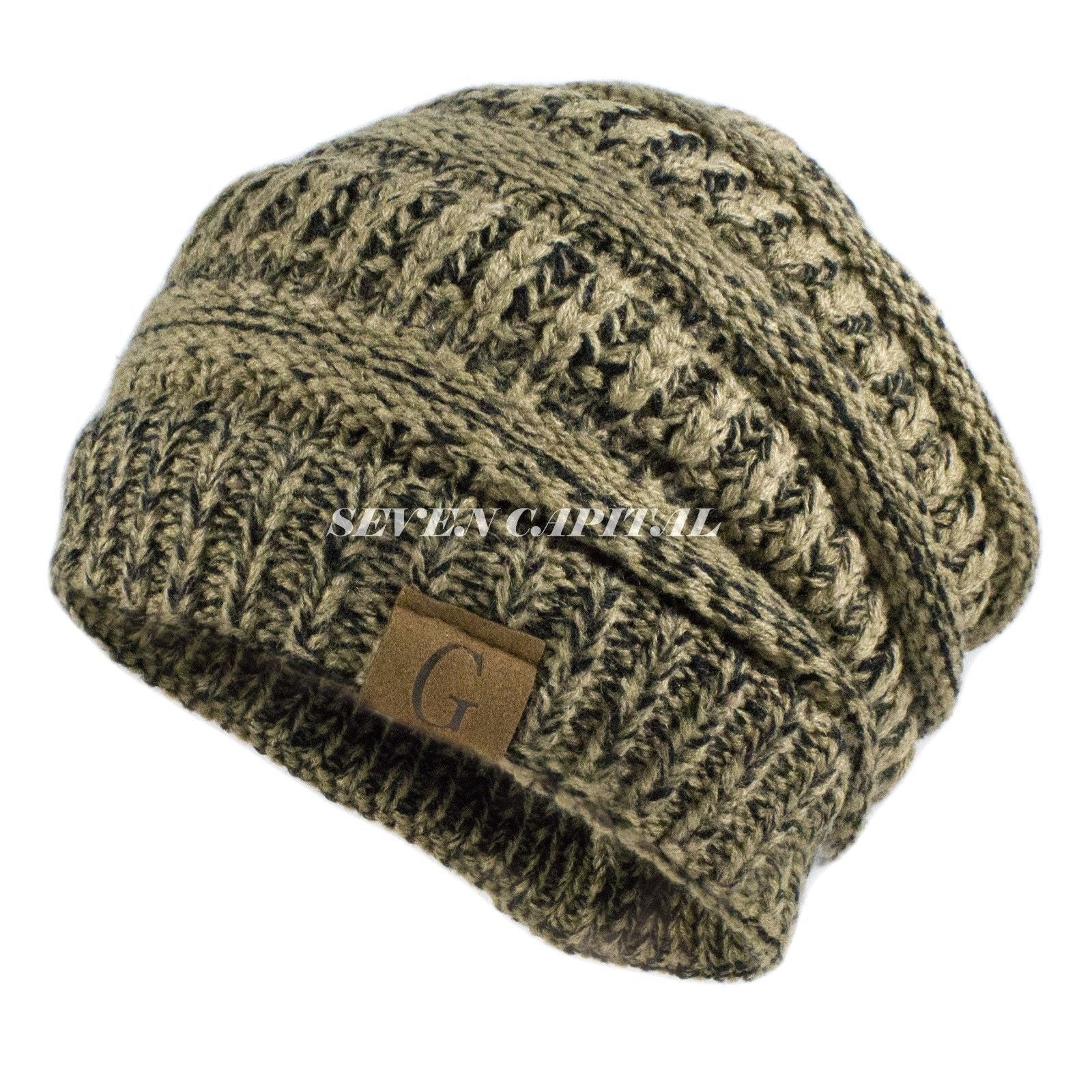 Women'S Men Knit Slouchy Baggy Beanie Oversize Winter Hat Ski Fleece Slouchy Cap