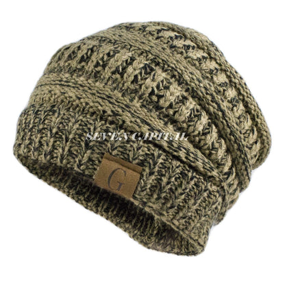 Women'S Men Knit Slouchy Baggy Beanie Oversize Winter Hat Ski Fleece Slouchy Cap