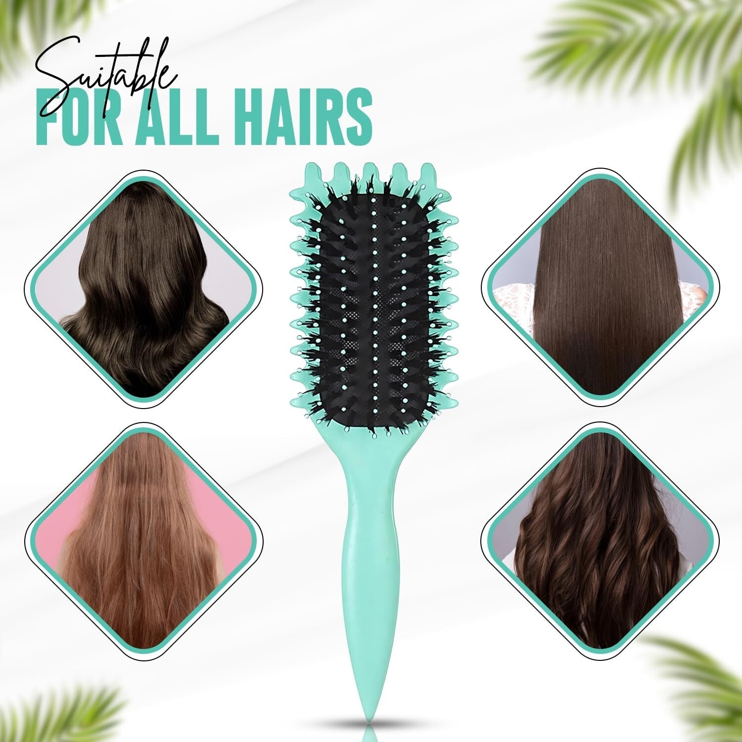 Curly Hair Brush, Curl Defining Brush, 2025 Bristle Styling Brush for Curly Hair