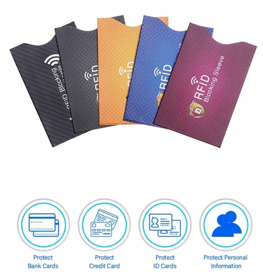 15 RFID Blocking Sleeves – Credit Card Protectors Theft-Resistan