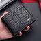 Men'S Wallet Genuine Leather Minimalist Bifold RFID Blocking Slim PU Leather