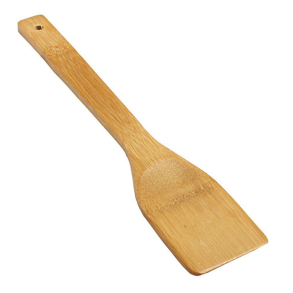 Aesthetic Kitchen Bamboo Wooden Utensils – Set of 2/4/6 Eco-Friendly Spatula, Spoon & Cooking Tools for Home Chefs & Meal Prep