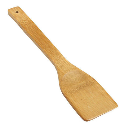 Aesthetic Kitchen Bamboo Wooden Utensils – Set of 2/4/6 Eco-Friendly Spatula, Spoon & Cooking Tools for Home Chefs & Meal Prep