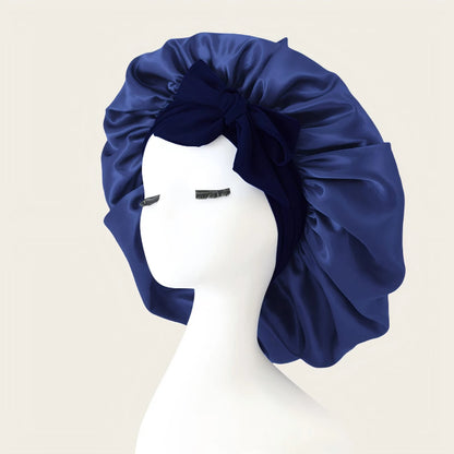 Women Luxurious Satin Bonnet Night Sleep Hair Silk Head Cover Wide Elastic Band