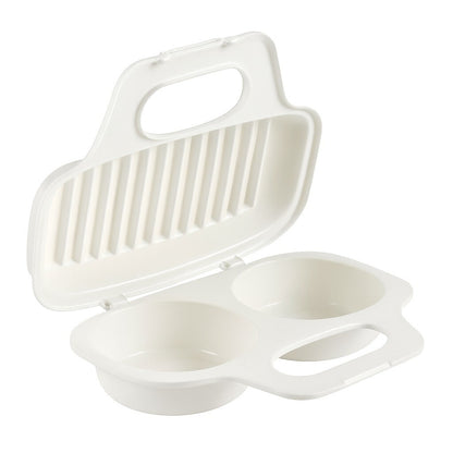 Microwave Egg Poacher – 2-Cavity Bpa-Free Cooker for Quick Healthy Eggs Fast