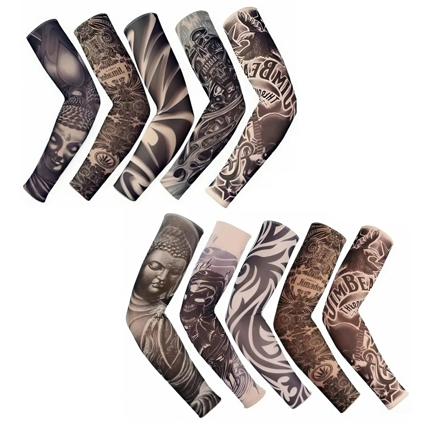 10/12PC Tattoo Cooling Arm Sleeves | UV Sun Protection for Basketball, Golf, and Sports | Lightweight, Breathable, and Comfortable Outdoor Gear