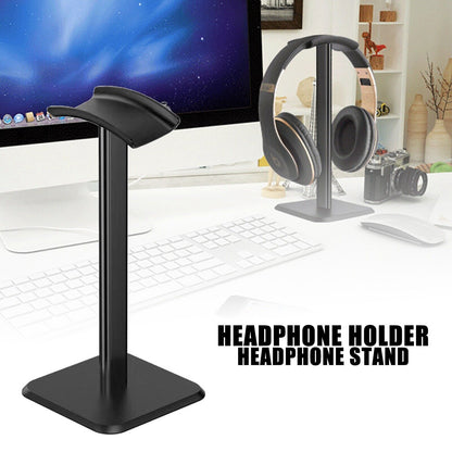 Headphone Stand Headset Holder Rack with Aluminium Supporting Bar Flexible ABS