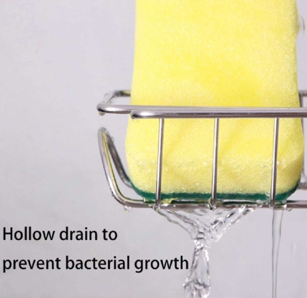 Kitchen Sink Drain Rack – Faucet Storage Holder for Sponge, Soap & Dish Cloth