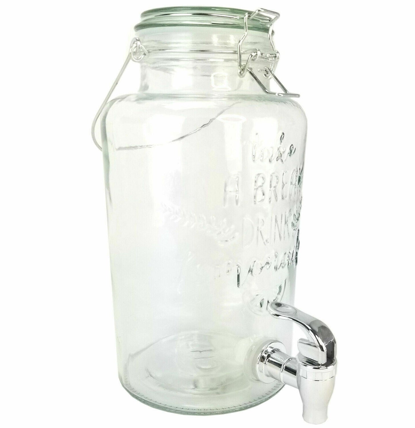 TikTok Party Must-Have Set of 2 Mason Jar Lemonade Dispensers (3L) w/ Lids & Spigots –Perfect Drinkware Glass Jugs Plastic Airtight Leakproof Stylish