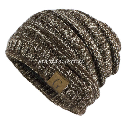 Women'S Men Knit Slouchy Baggy Beanie Oversize Winter Hat Ski Fleece Slouchy Cap