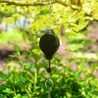 2-Piece Retractable Plant Pulley Set - Adjustable Hook for Hanging Baskets & Pot