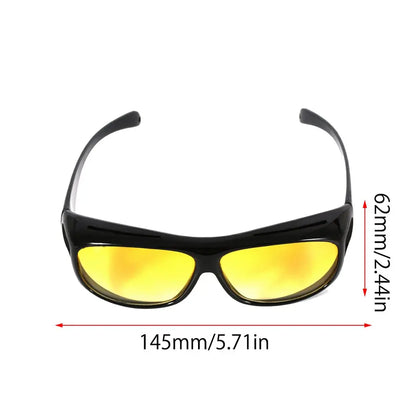 Night Driving Glasses HD anti Glare Vision Polarized Yellow Lens Tinted Unisexs
