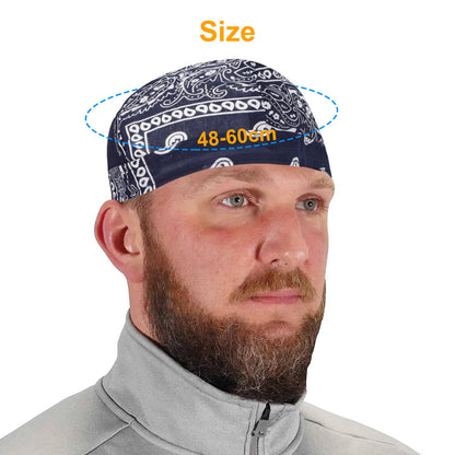 6PCS Men’s Biker Head Wraps – Doo Rag Skull Caps, Cotton Bandanas for Motorcycle & Cycling | Stylish & Comfortable, TikTok Trendy Riding Accessories