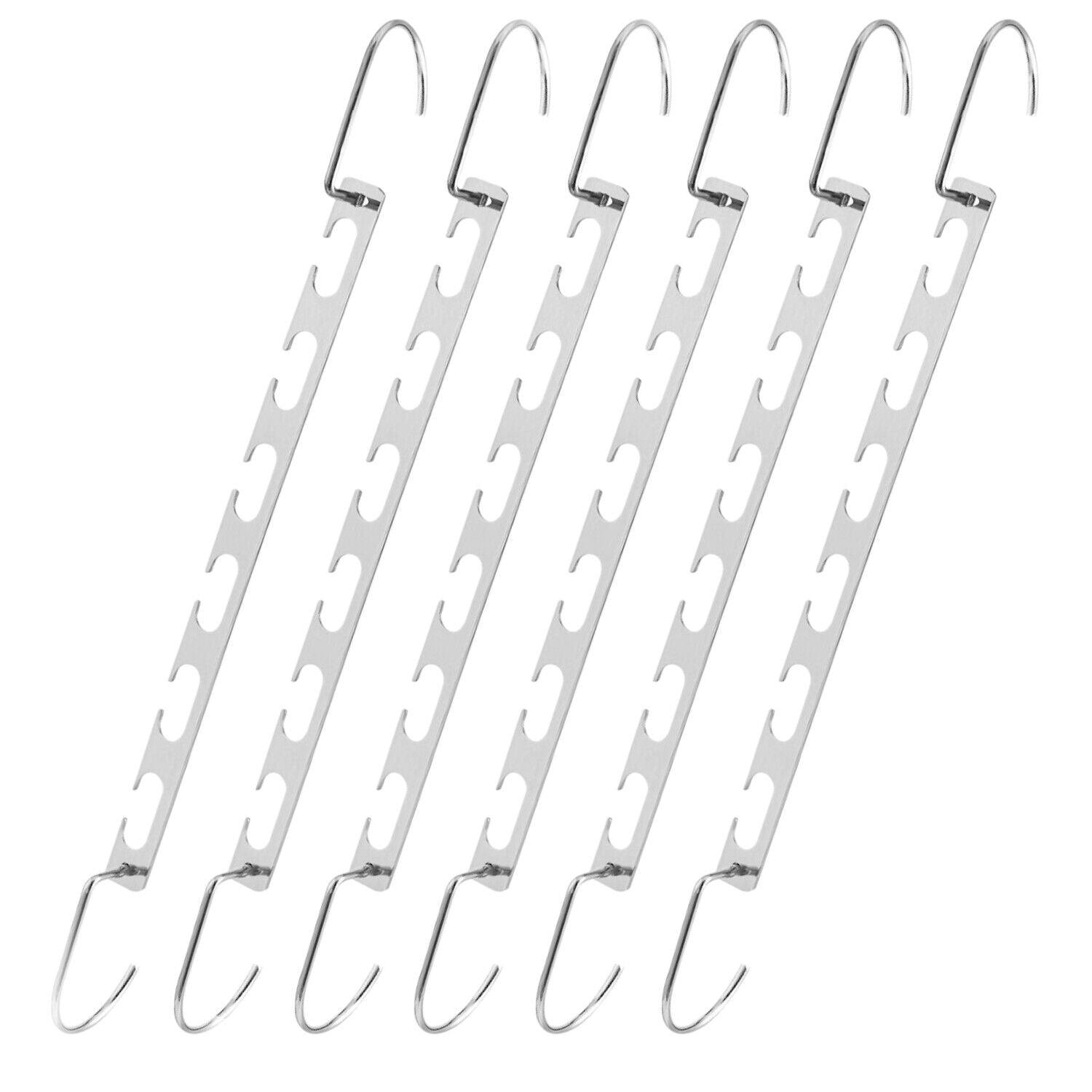6 Pack Metal Wonder Closet Hanger Organizer Hook Space Saving Clothes Rack NEW