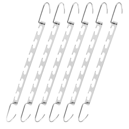 6 Pack Metal Wonder Closet Hanger Organizer Hook Space Saving Clothes Rack NEW