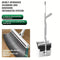 Broom and Dustpan Set Lightweight Upright Lobby Broom and Dust Pan Combo Gray