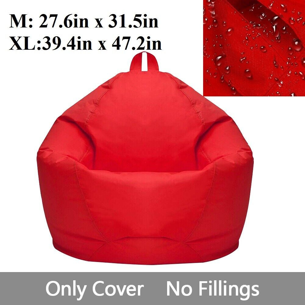 Large Bean Bag Chair Cover Indoor for Adults Kids Lazy Lounger Couch Sofa Cover