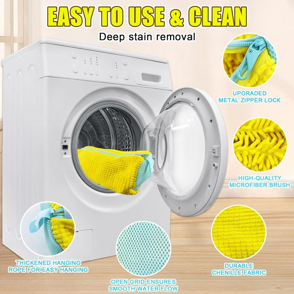 2Pcs Shoes Laundry Bag Shoe Washing Machine Cleaning Bag for Sneaker Tennis Shoe