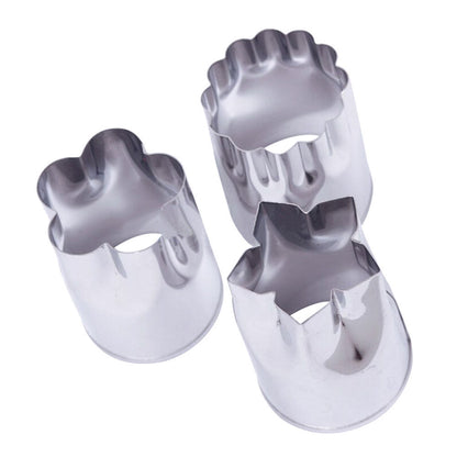 Stainless Steel Flower Shape Rice Vegetable Fruit Cutter Mold Slicer Set of 8Pcs