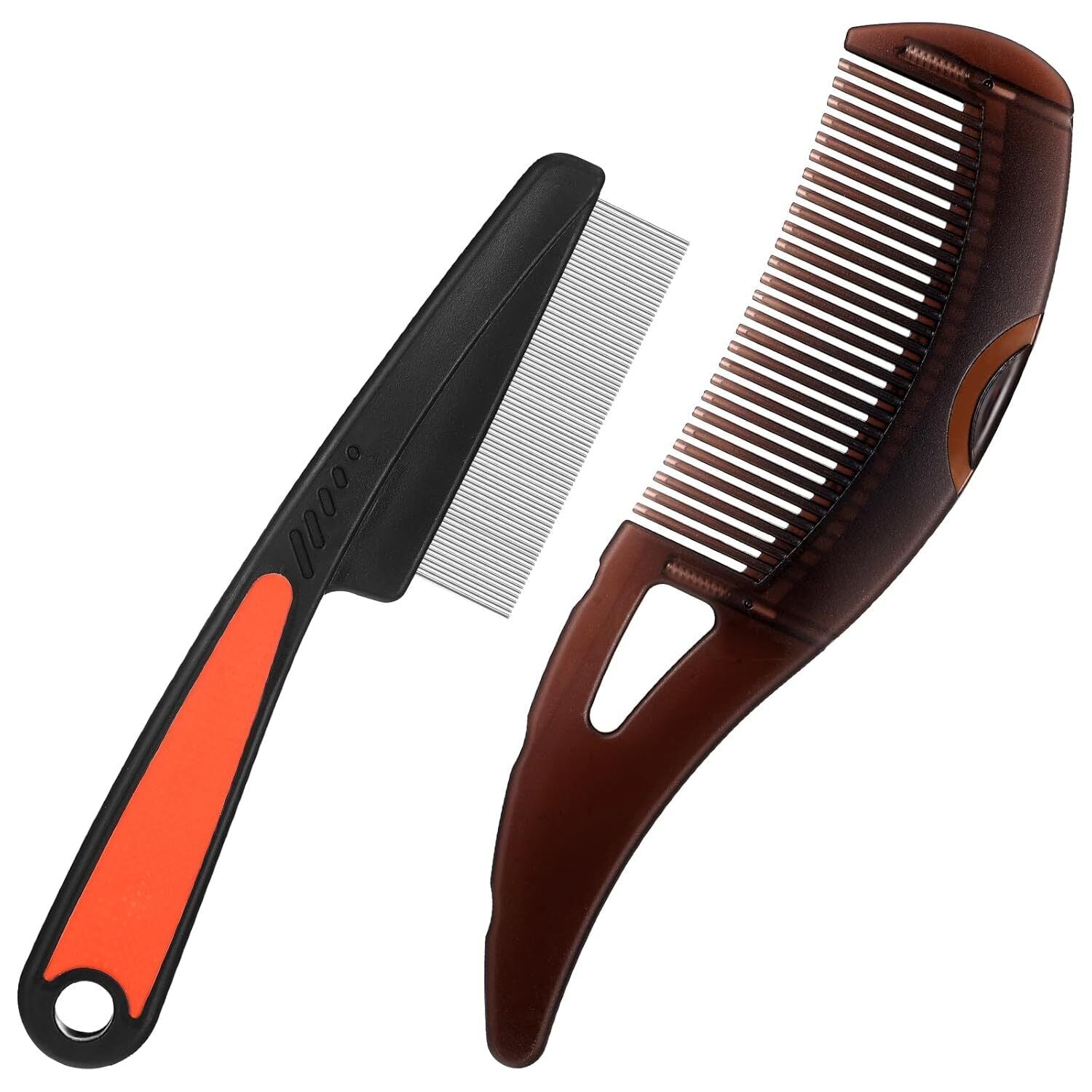 dandruff remover comb, Dandruff Comb Set for Flake & Lice Removal - Hollow Tooth, Fine Tooth, Nit & Stainless Steel Combs for Thick Haircare Gift