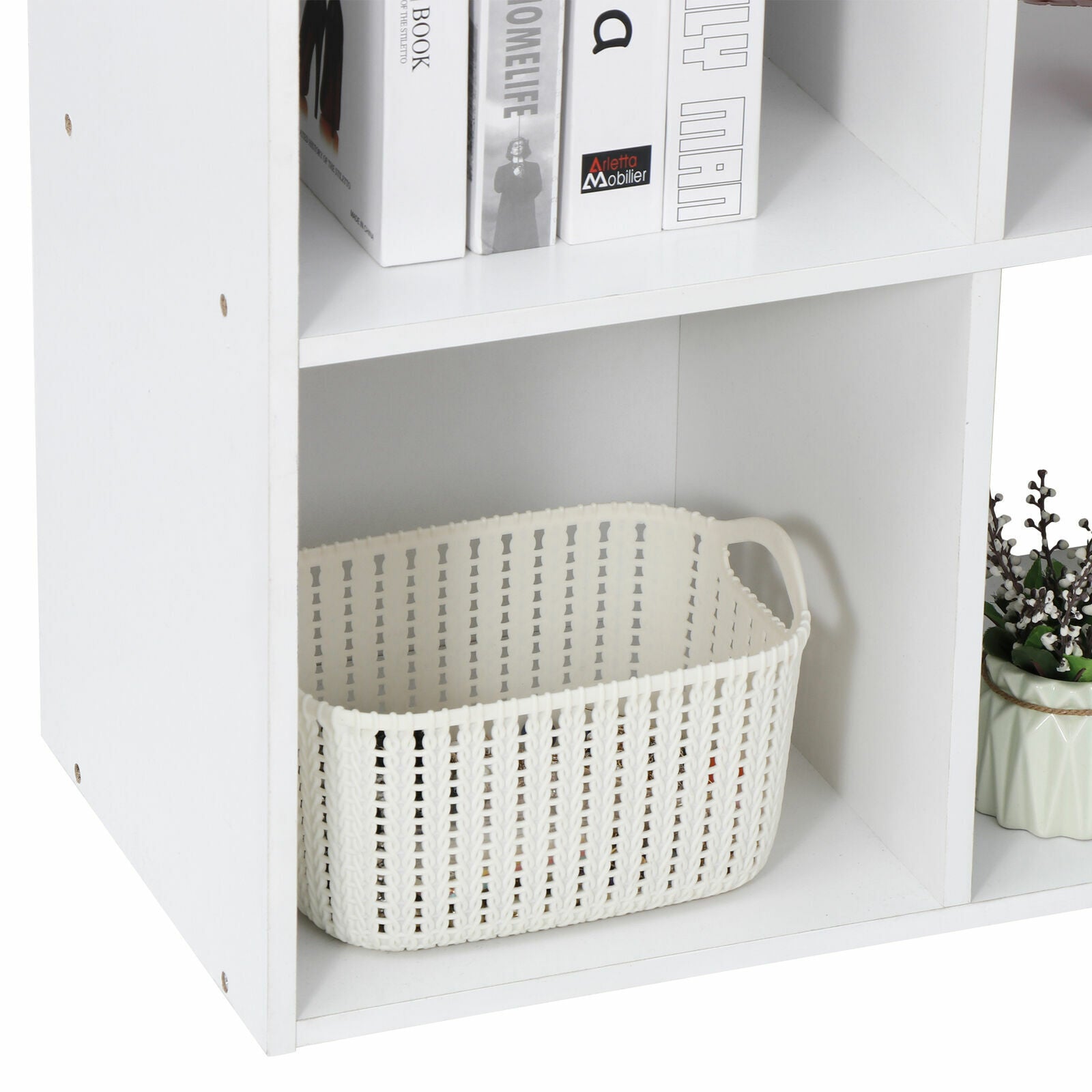 yarn storage Storage Cabinet with Adjustable Shelves - Space Saving 9-Cube Organizer for Bedroom, Living Room & Office