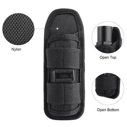 Tactical Nylon Molle Flashlight Holder Belt Holster Flashlight Torch Case Pouch
