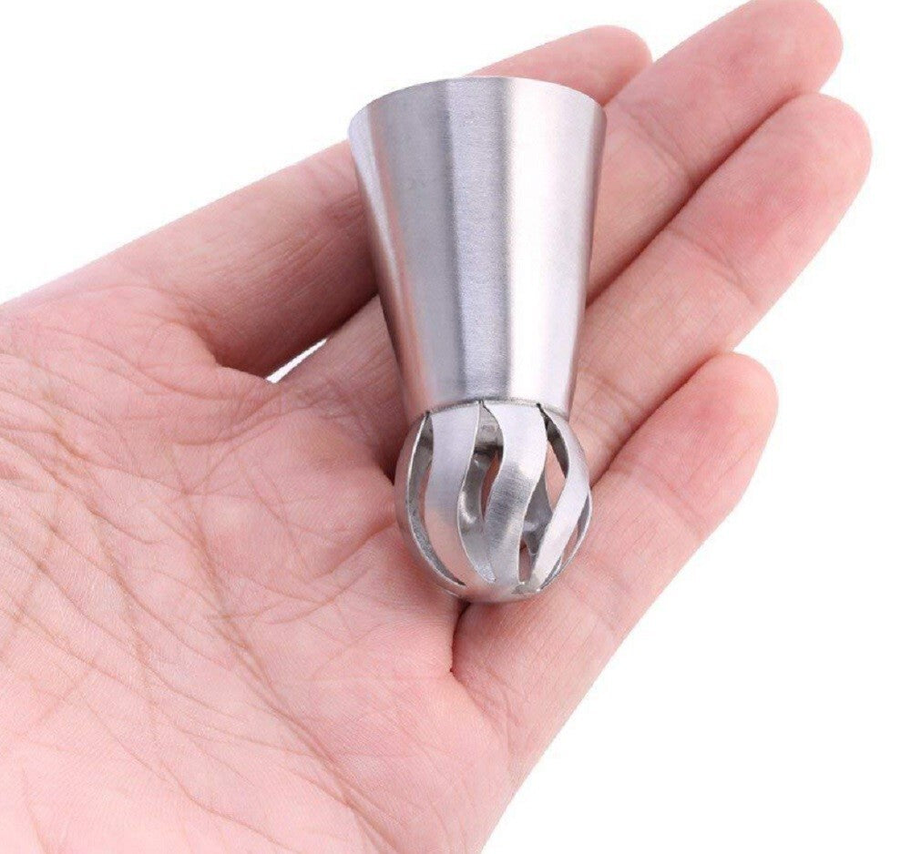 3 Pcs Russian Ball Sphere Icing Nozzles Set – Stainless Steel Pastry Piping Tips